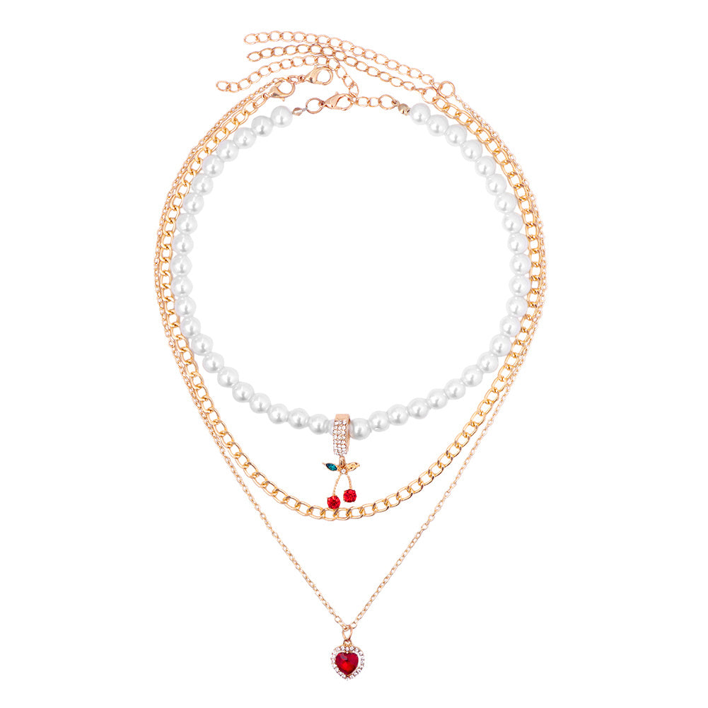 Women's Multilayer Gold Simple Letter Necklace